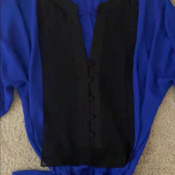 BCBG Royal blue romper with black - Picture 2 of 4